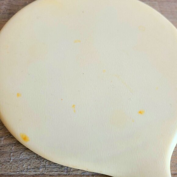 Antique French Ivory celluloid hand mirror. - Picture 4 of 6